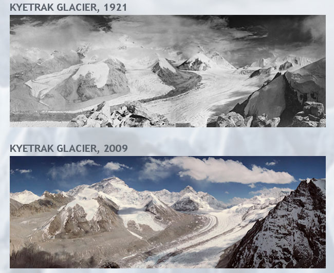 Evidence of glacier erosion in the Himalayas, taken from the GlacierWorks website