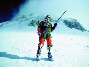 Stephen Venables returns to the South Col after his amazing solo ascent of Everest by the Kangshung Face and without supplementary oxygen in 1988 (Photo: Ed Webster)