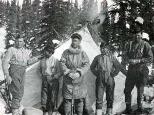 The team to make the first ascent of Denali in 1913 included Robert Tatum (left), Harry Karstens (middle) and Walter Harper (right) (Photo: Hudson Stuck)