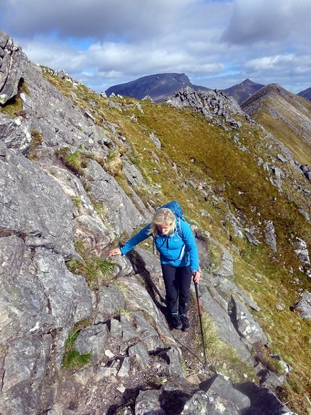 Scrambling under the side of An Garbhanach