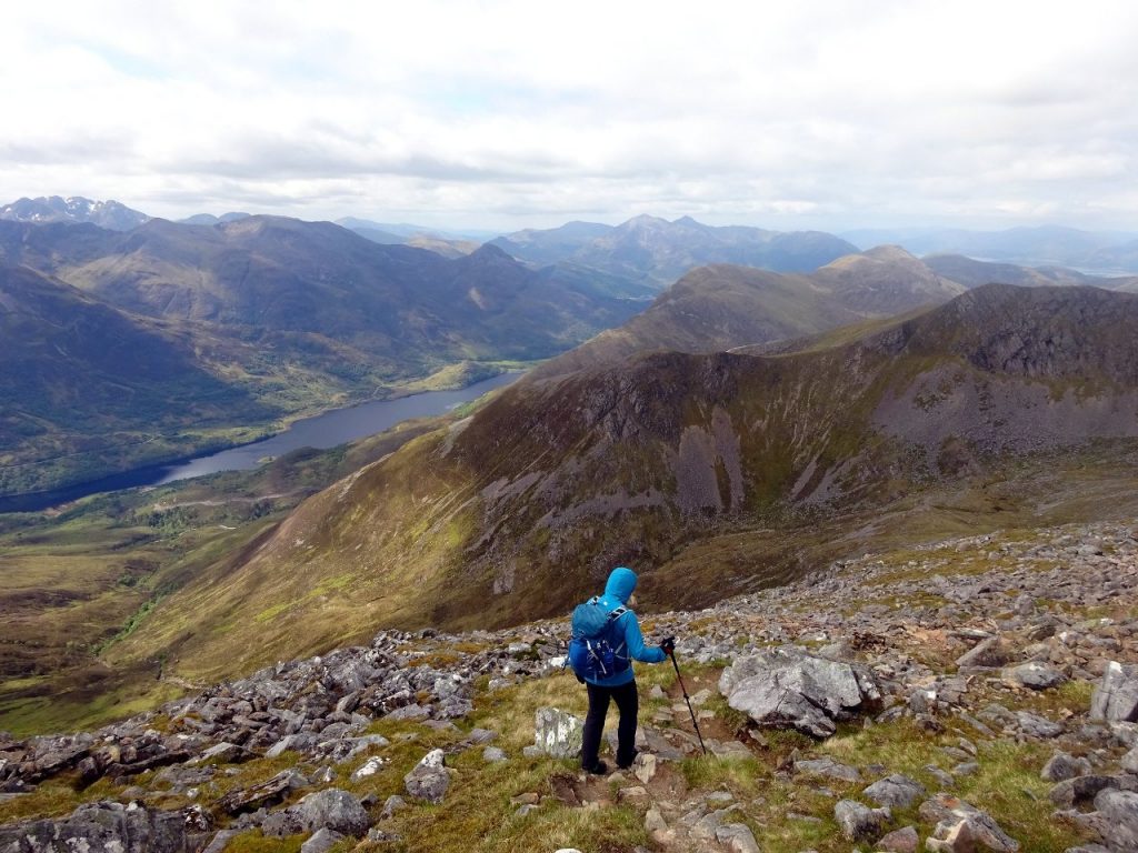 Descending from Am Bodach with Loch Leven below