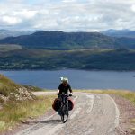 Pedalling up to the infamous Bealach na Ba pass