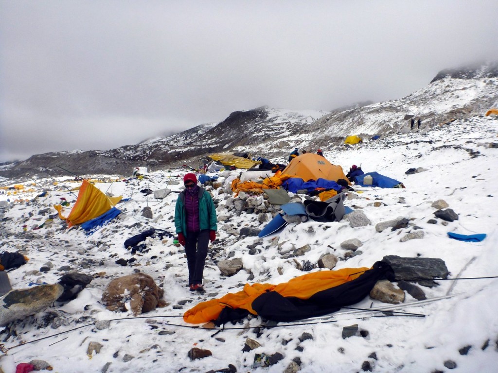 Everest Base Camp after the 2015 earthquake (Photo: Edita Nichols)