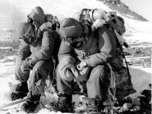 My favourite photo: Tom Bourdillon and Charles Evans on return to the South Col after reaching the South Summit (Photo: Alfred Gregory)