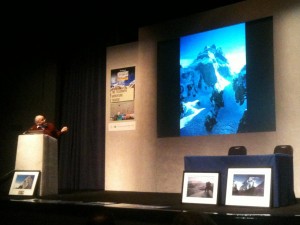 Doug Scott describes his route up Baintha Brakk ("The Ogre") at the Adventure Travel Show