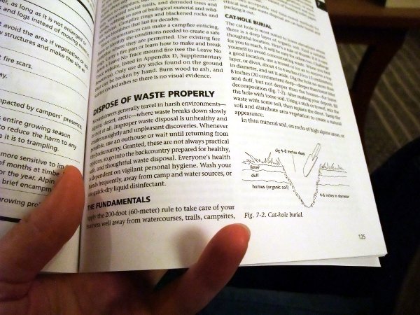 The mountaineers' bible, Mountaineering: The Freedom of the Hills, has a substantial section on cleaning up behind you, including a useful diagram