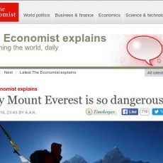 Why The Economist thinks Mount Everest is so dangerous Why The Economist thinks Mount Everest is so dangerous