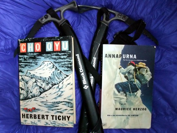 Ice axes at the ready. Which is greater: Cho Oyu by Herbert Tichy, or Annapurna by Maurice Herzog?