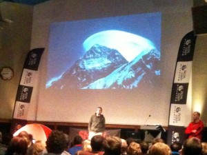Ueli Steck talks about Everest at the Royal Geographical Society in London